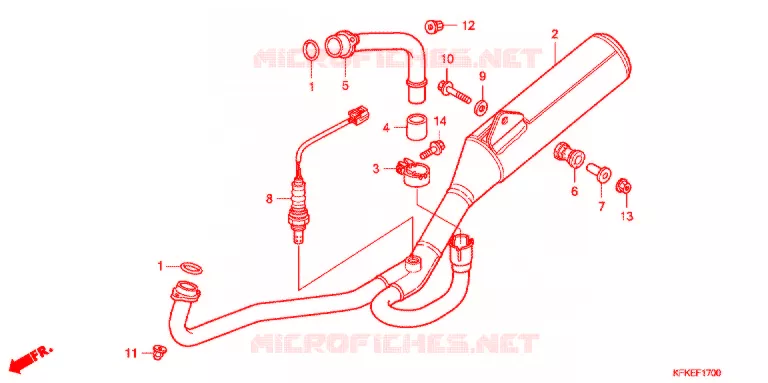 SILENCIEUX D'ECHAPPEMENT Honda MOTO 250 VTR 2009  VTR2509