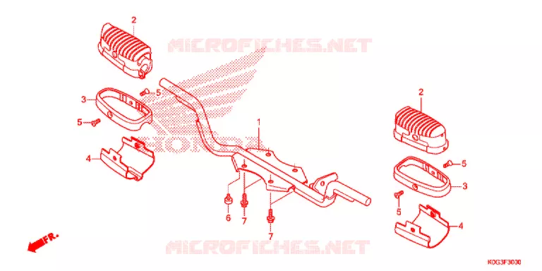 REPOSE PIED Honda MOTO 125 CUB 2021  C125AK