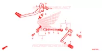 PEDALE pour Honda CB 1100 EX ABS PROMINENCE RED de 2017
