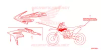 AUTOCOLLANTS pour Honda CRF 150 R de 2019
