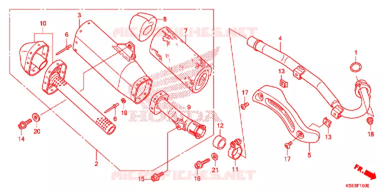 SILENCIEUX D'ECHAPPEMENT Honda MOTO 150 CRF 2019  CRF150RK