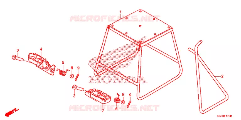 BEQUILLE - REPOSE PIEDS Honda MOTO 150 CRF 2019  CRF150RBK
