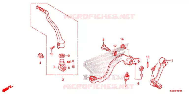 PEDALE - KICK Honda MOTO 150 CRF 2019  CRF150RBK