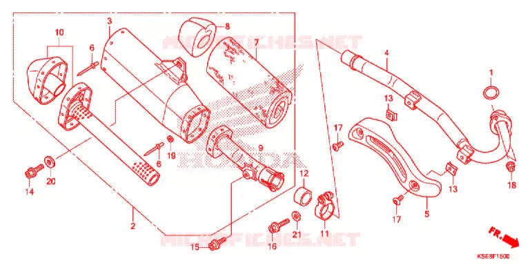 SILENCIEUX D'ECHAPPEMENT Honda MOTO 150 CRF 2019  CRF150RBK