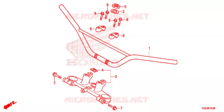 GUIDON - TE DE FOURCHE Honda MOTO 150 CRF 2019  CRF150RBK