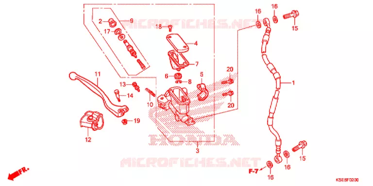 MAITRE CYLINDRE DE FREIN AVANT Honda MOTO 150 CRF 2019  CRF150RBK