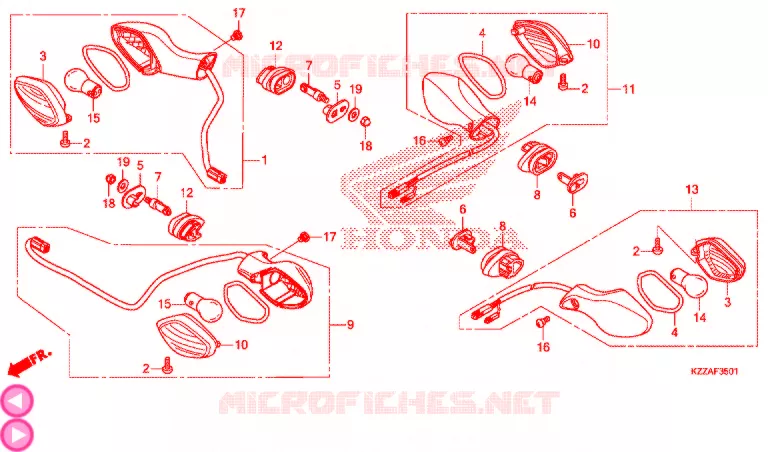 CLIGNOTANT (CRF250RL/RLA) Honda MOTO 250 CRF 2018  CRF250RLJ