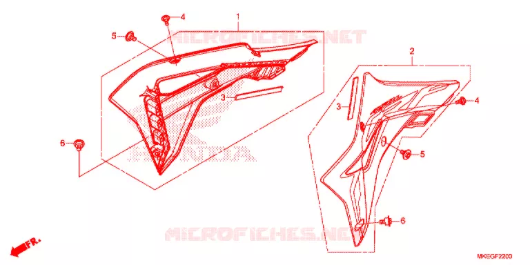 OUIES DE RADIATEUR Honda MOTO 450 CRF 2019  CRF450LK