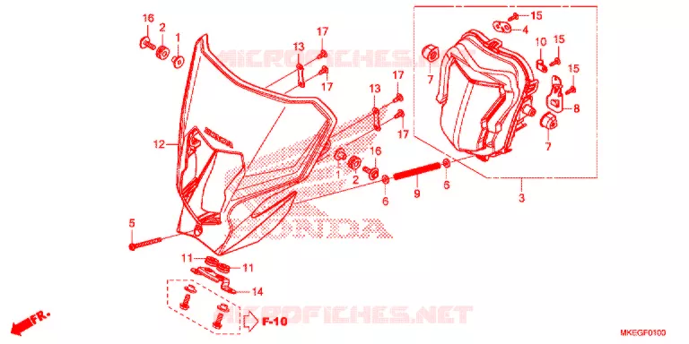PHARE Honda MOTO 450 CRF 2019  CRF450LK