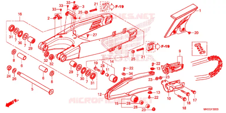 BRAS OSCILLANT Honda MOTO 450 CRF 2019  CRF450LK
