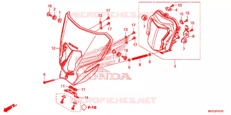 PHARE Honda MOTO 450 CRF 2019  CRF450LK