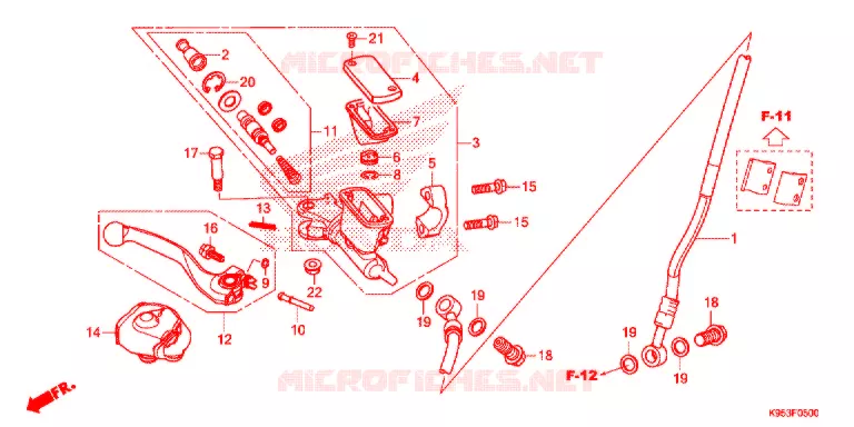 MAITRE CYLINDRE DE FREIN AVANT Honda MOTO 250 CRF 2019  CRF250RK