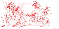 CARENAGES LATERAUX AVANT   SABOT pour Honda CBR 650 F RED de 2018