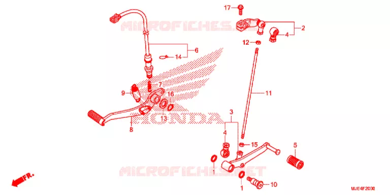 PEDALE Honda MOTO 650 CBR 2018  CBR650FJ