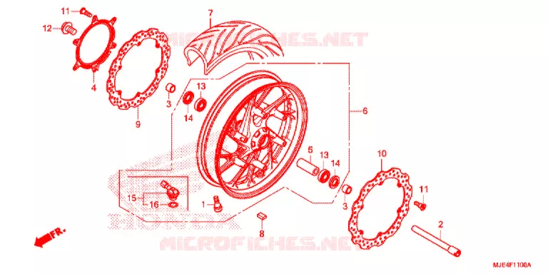 ROUE AVANT Honda MOTO 650 CBR 2018  CBR650FJ