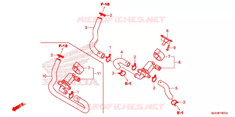 VALVE DE COMMANDE D'INJECTION D'AIR Honda MOTO 650 CBR 2018  CBR650FJ