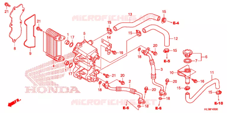 RADIATEUR D'HUILE Honda ATV 700 PIONEER 2019  SXS700M2K