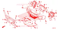 PARE CHOCS AVANT   ENTOURAGE DE PHARES pour Honda PIONEER 700 M2 DELUXE de 2019