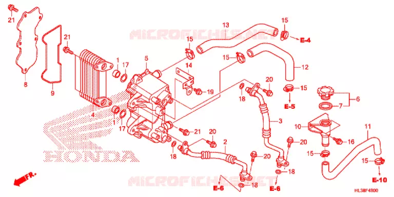 RADIATEUR D'HUILE Honda ATV 700 PIONEER 2019  SXS700M2DK