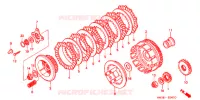 EMBRAYAGE pour Honda SPORTRAX 300 EX reflector de 2001
