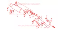 SILENCIEUX D'ECHAPPEMENT pour Honda SPORTRAX 300 EX reflector de 2001