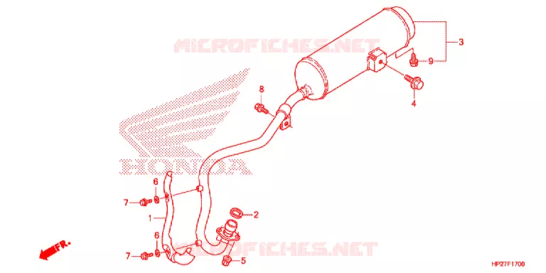 SILENCIEUX D'ECHAPPEMENT Honda ATV 90 FOURTRAX 2016  TRX90XF