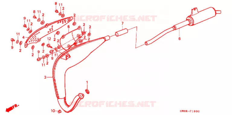 SILENCIEUX D'ECHAPPEMENT Honda MOTO 80 CRM 1996  CRM80R