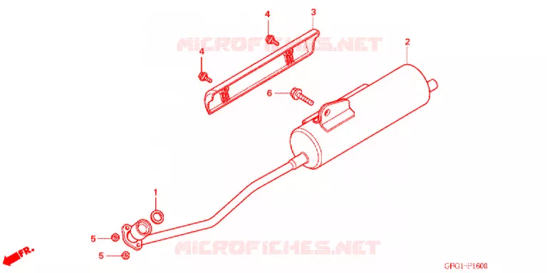 SILENCIEUX D'ECHAPPEMENT Honda MOTO 50 other-models 2003  MP50DX3