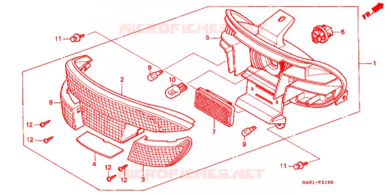 FEUX ARRIERE Honda SCOOTER 50 DIO 1995  SK50MMR