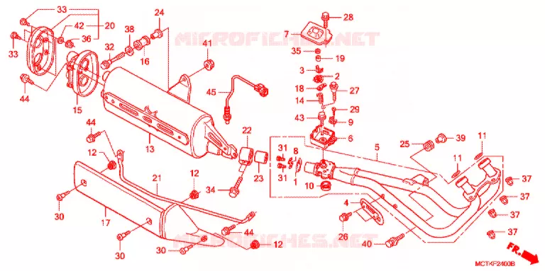 SILENCIEUX D'ECHAPPEMENT Honda SCOOTER 600 SILVERWING 2007  FJS600A7