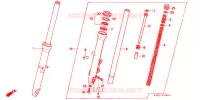 FOURCHE pour Honda 250 NIGHTHAWK Without speed Warning Limit de 1994