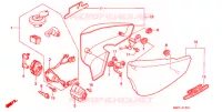 COUVERCLES LATERAUX (2) pour Honda STEED 400 VSE Without speed warning light, Wide handle de 1997