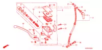 MAITRE CYLINDRE DE FREIN AVANT pour Honda STEED 400 VSE Without speed warning light, Wide handle de 1997