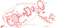 PHARE pour Honda STEED 400 VSE Without speed warning light, Wide handle de 1997