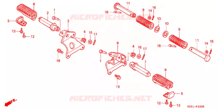 REPOSE PIED Honda MOTO 750 VF 1995  VF750CS