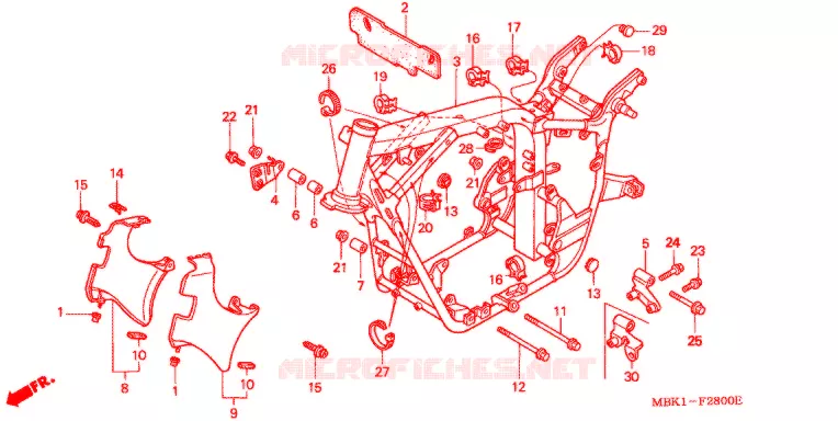 CADRE Honda MOTO 400 SHADOW 2001  NV400C21