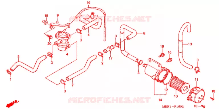 COMMANDE INJECTION D'AIR SOUPAPE Honda MOTO 400 SHADOW 2001  NV400C21