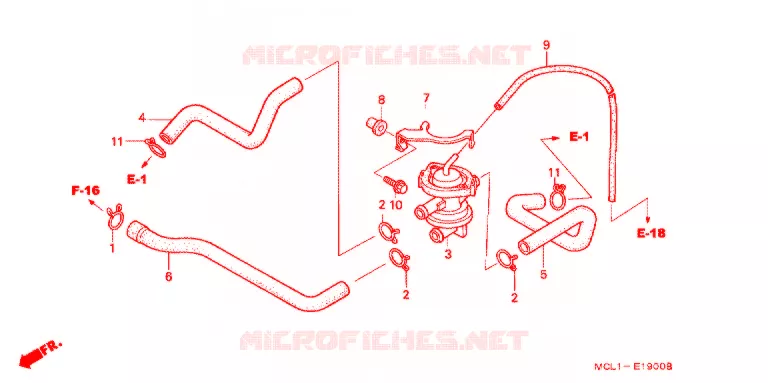 COMMANDE INJECTION D'AIR SOUPAPE (DCY-DC2) Honda MOTO 400 SHADOW 2001  NV400DC1