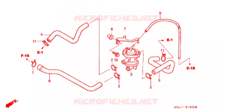 COMMANDE INJECTION D'AIR SOUPAPE (DCY-DC2) Honda MOTO 400 SHADOW 2001  NV400DC1