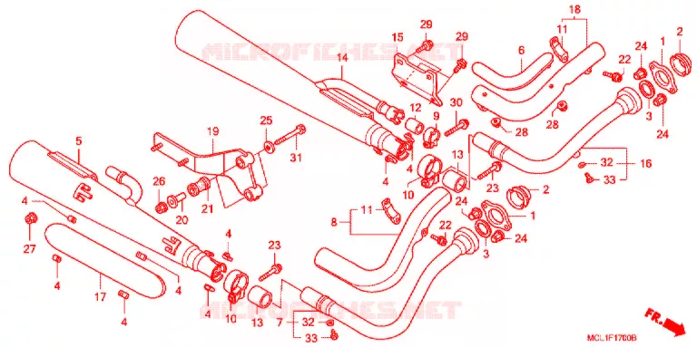 SILENCIEUX D'ECHAPPEMENT (DCY-DC2) Honda MOTO 400 SHADOW 2001  NV400DC1