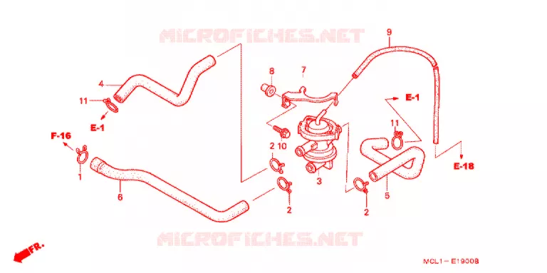 COMMANDE INJECTION D'AIR SOUPAPE (DCY-DC2) Honda MOTO 400 SHADOW 2000  NV400DCY