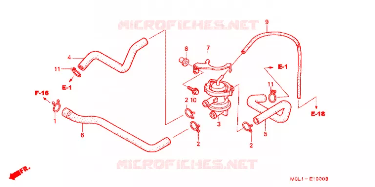 COMMANDE INJECTION D'AIR SOUPAPE (DCY-DC2) Honda MOTO 400 SHADOW 2000  NV400DCY