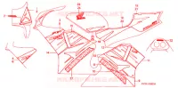 AUTOCOLLANTS (1) pour Honda NSR 250 SE WHITE RIMS de 1995