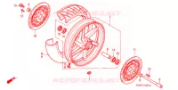 ROUE AVANT (1) pour Honda NSR 250 SE WHITE RIMS de 1995