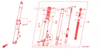 FOURCHE (2) pour Honda NSR 250 SE RED de 1996