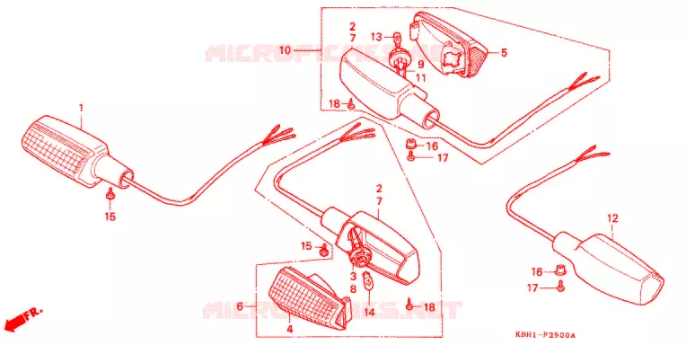 CLIGNOTANT Honda MOTO 250 JADE 1994  CB250FP