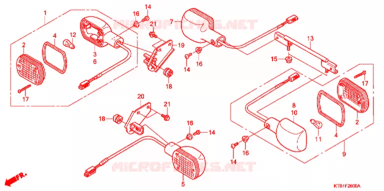 CLIGNOTANT Honda MOTO 250 other-models 2005  PS2505