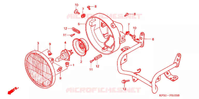 PHARE Honda MOTO 230 SL 2004  SL2304