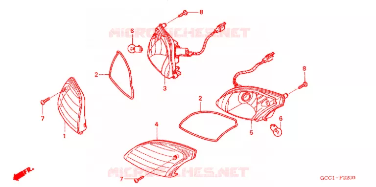 CLIGNOTANT AVANT Honda SCOOTER 100 SPACY 2007  SCR100WH7