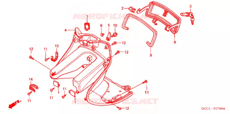 PROTEGE JAMBES Honda SCOOTER 100 SPACY 2007  SCR100WH7